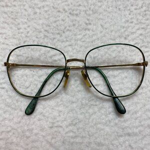 Vintage Girard 3560 Women's Gold Green Full Rim 52-135 Made in France